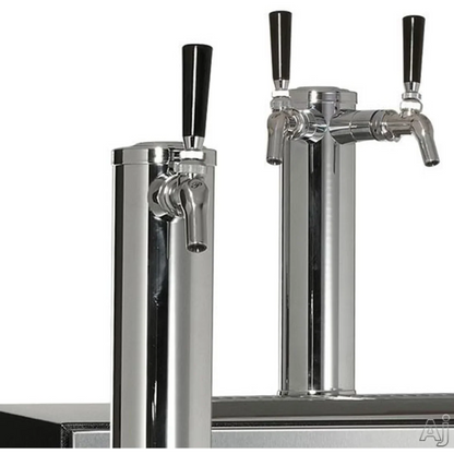Perlick Signature Series HP24TS42R2 24 Inch Built-in Beer Dispenser with 1 Quarter-Barrel or 2 Sixth-Barrel Capacity, Variable Speed Compressor and Electronic Digital Temperature Control: Panel Ready