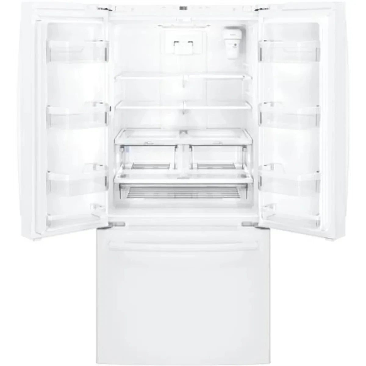 GE GWE19JGLWW 33" Counter Depth French Door Refrigerator 18.6 Cu Ft