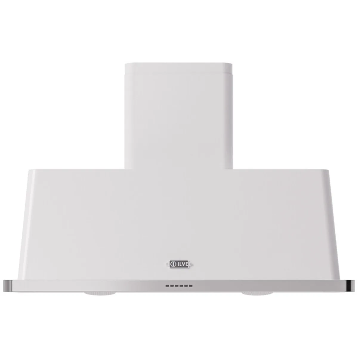 Ilve Majestic Collection UAM120WH 48 Inch Wall Mount Range Hood with 4-Speed/600 CFM Blower, Push Button Control, Halogen Lighting and Dishwasher-Safe Mesh Filter: White