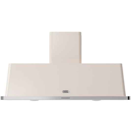 Ilve Majestic Collection UAM150AW 60 Inch Wall Mount Range Hood with 4-Speed/600 CFM Blower, Push Button Control, Halogen Lighting, and Dishwasher-Safe Mesh Filter: Antique White
